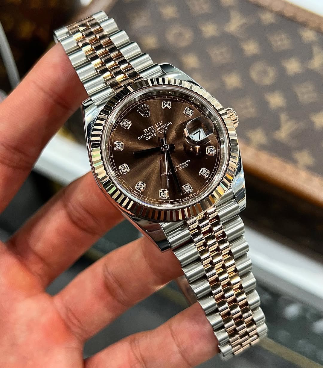 ROLEX DATE JUST ROSE GOLD DAIMOND