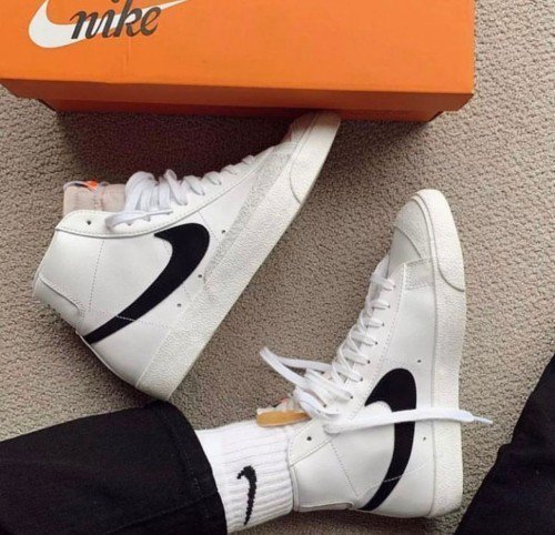 blazer mid 77 vintage white black for her*FIX*