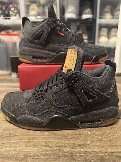 Levi s x Air Jordan 4 Retro Black Denim - Image 3