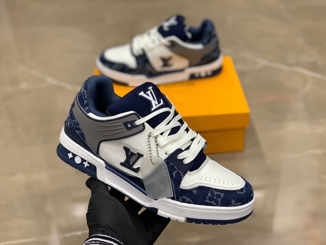 *Louis Vuitton Trainer "Denim-Blue" (1st Time In India & With OG Box Packing) - Image 4