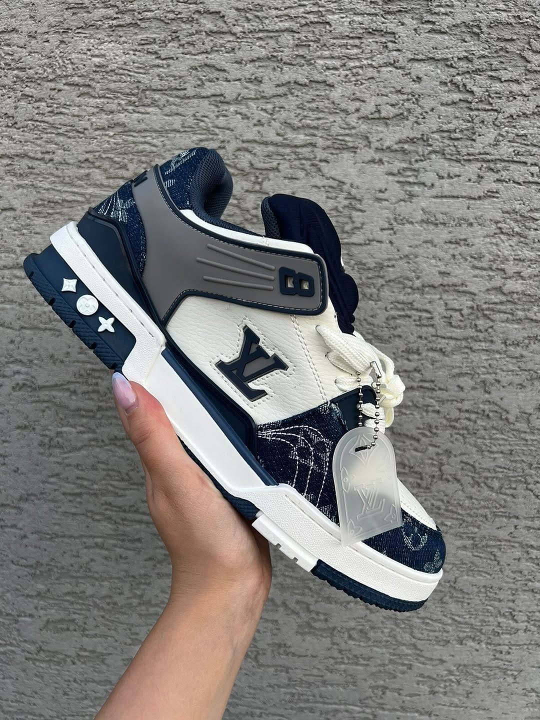 *Louis Vuitton Trainer "Denim-Blue" (1st Time In India & With OG Box Packing) - Image 6