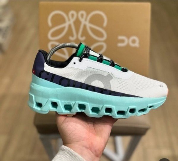 On CloudMonster Undyed White Creek Running Shoes