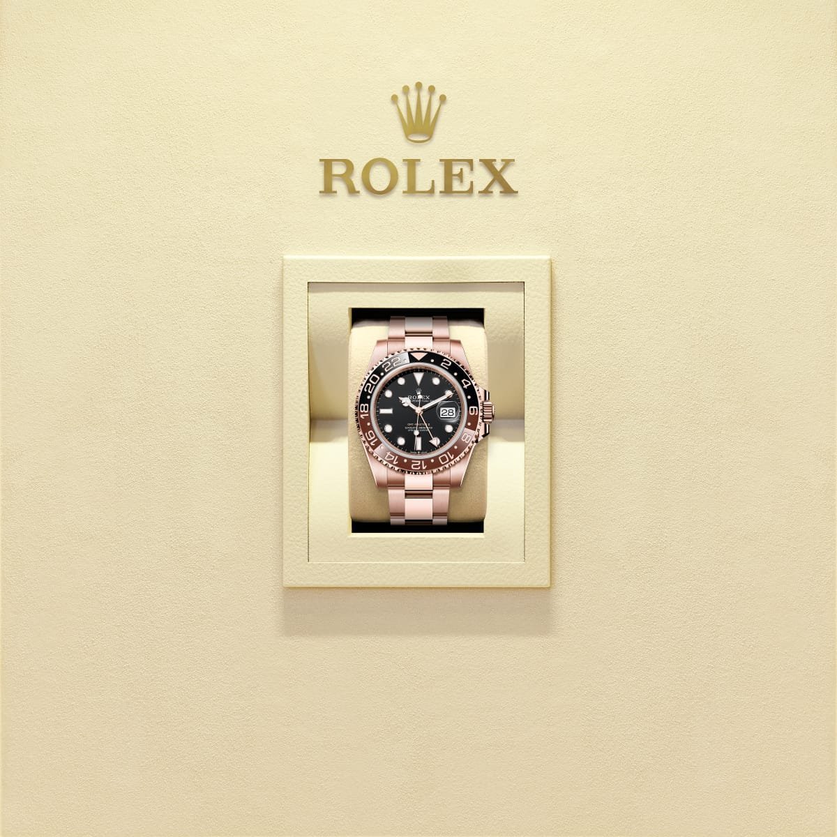 ROLEX GMT MASTER 2 ROSE GOLD BLACK DAIL