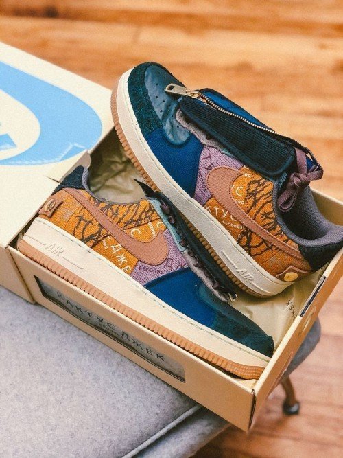 Nik_ee Travis Scott Cactus Jack x Airforce 1 Low With OG Box - Image 3