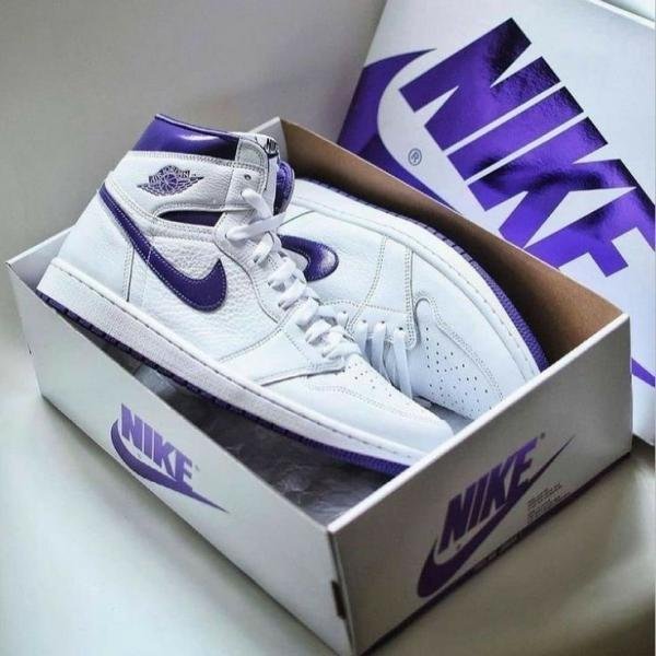 Nike Air Jordan 1 Og Metallic Court Purple Semi UA - Image 4