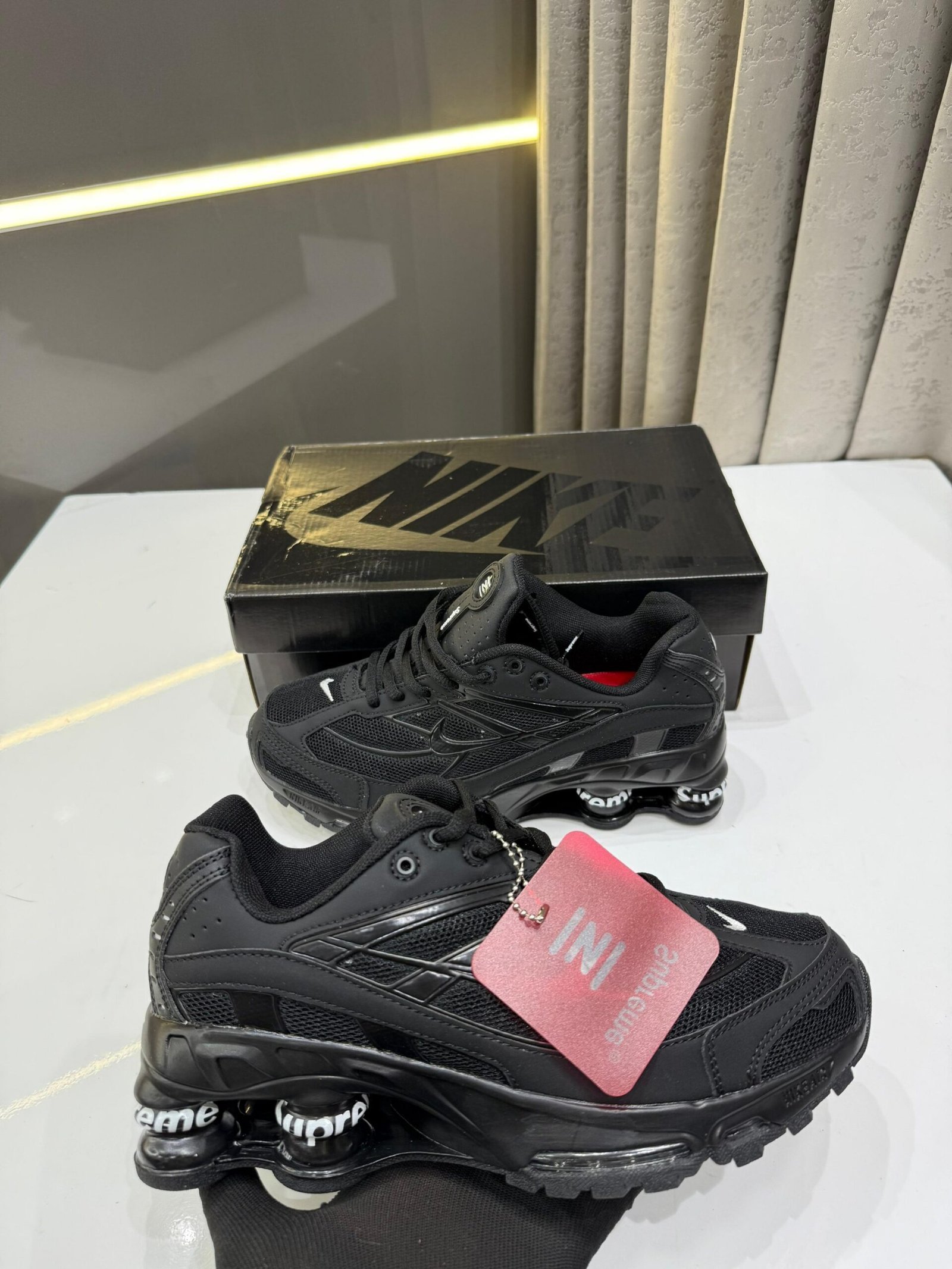 Nike X Supreme Shox Ride 2 black - Image 5