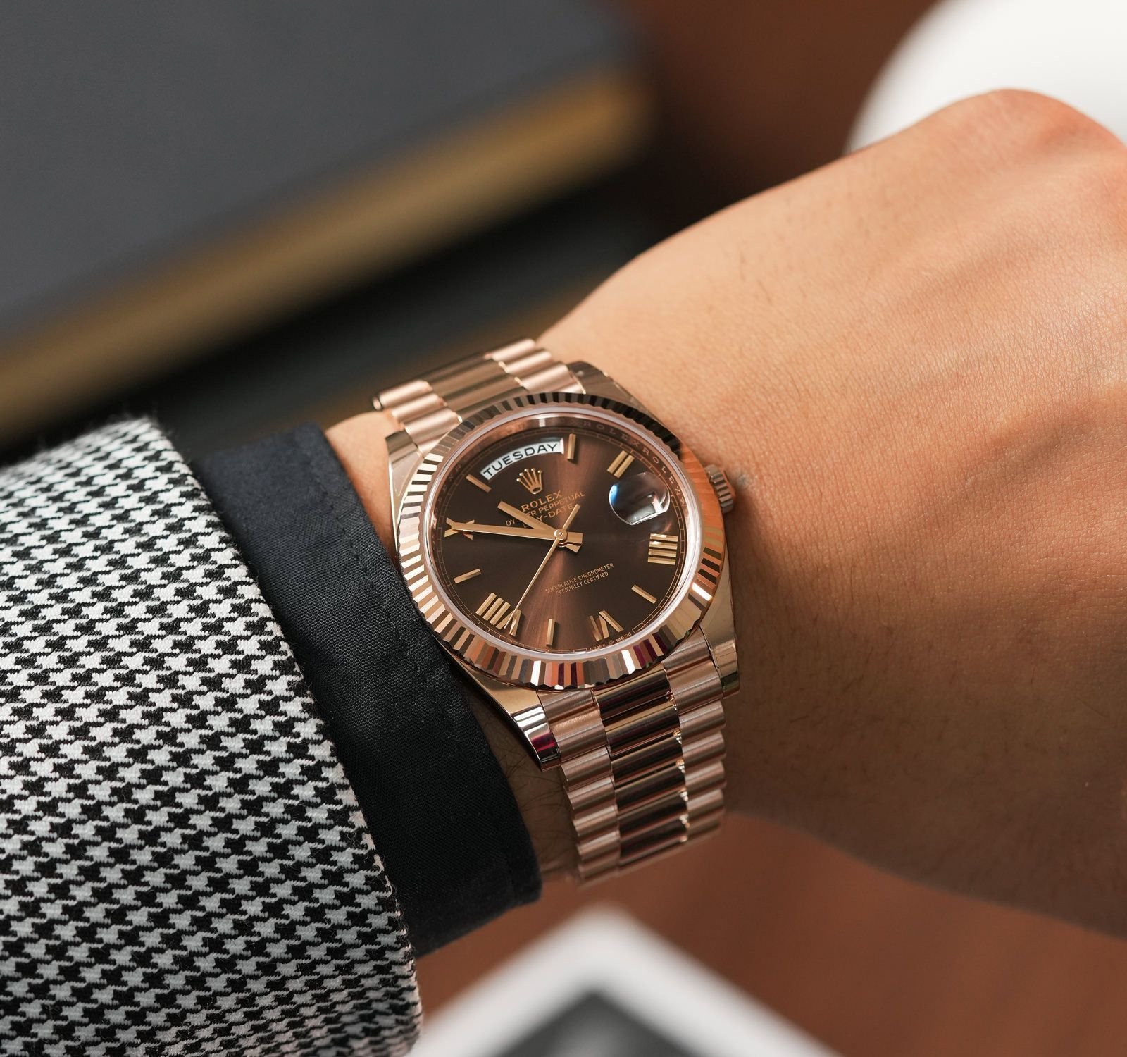 ROLEX DAYDATE CHOCOLATE DAIL - Image 5
