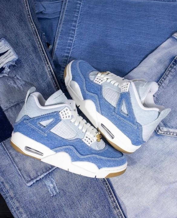Nikke Air jordan 4 denim worn blue