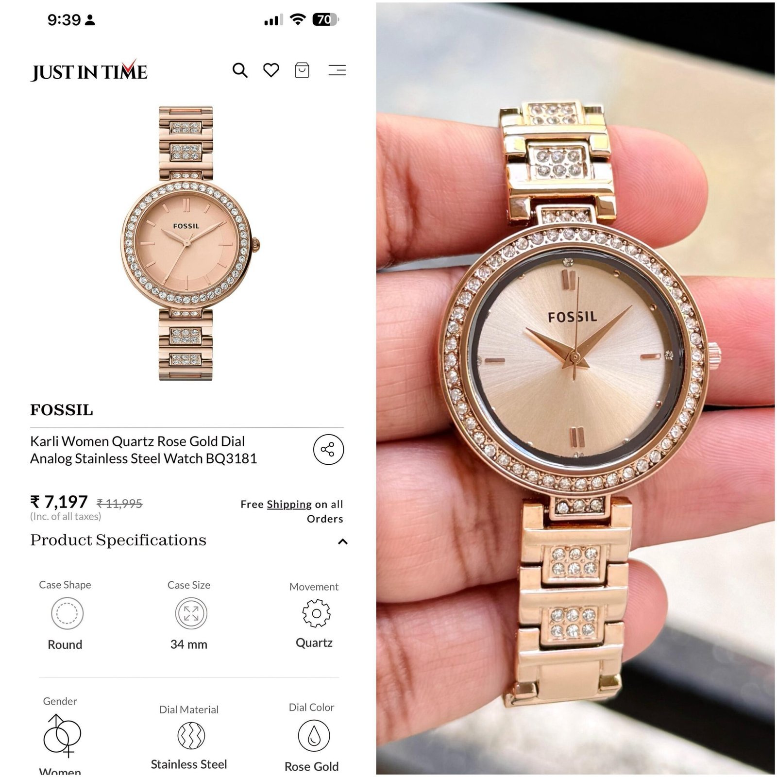 FOSSIL PREMIUM WATCH FOR LADIES