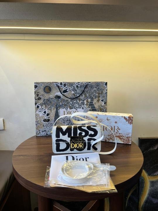 CHRITIAN DIOR MISS DIOR EDITION SHOULDER BAG WITH EXTRA BELT AND OG ACCESSORIES