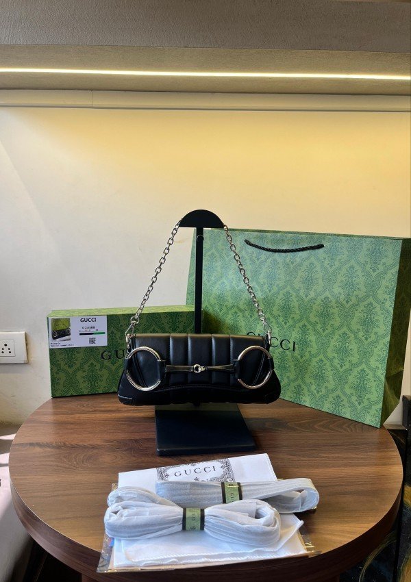GUCCI HORSEBELT CHAIN SHOULDER BAG WITH 2BELTS AND OG ACCESSORIES