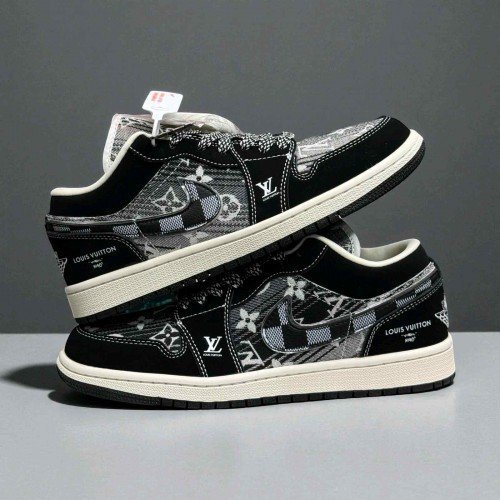 Air jordan 1 low X louis vittonn black monogram 379