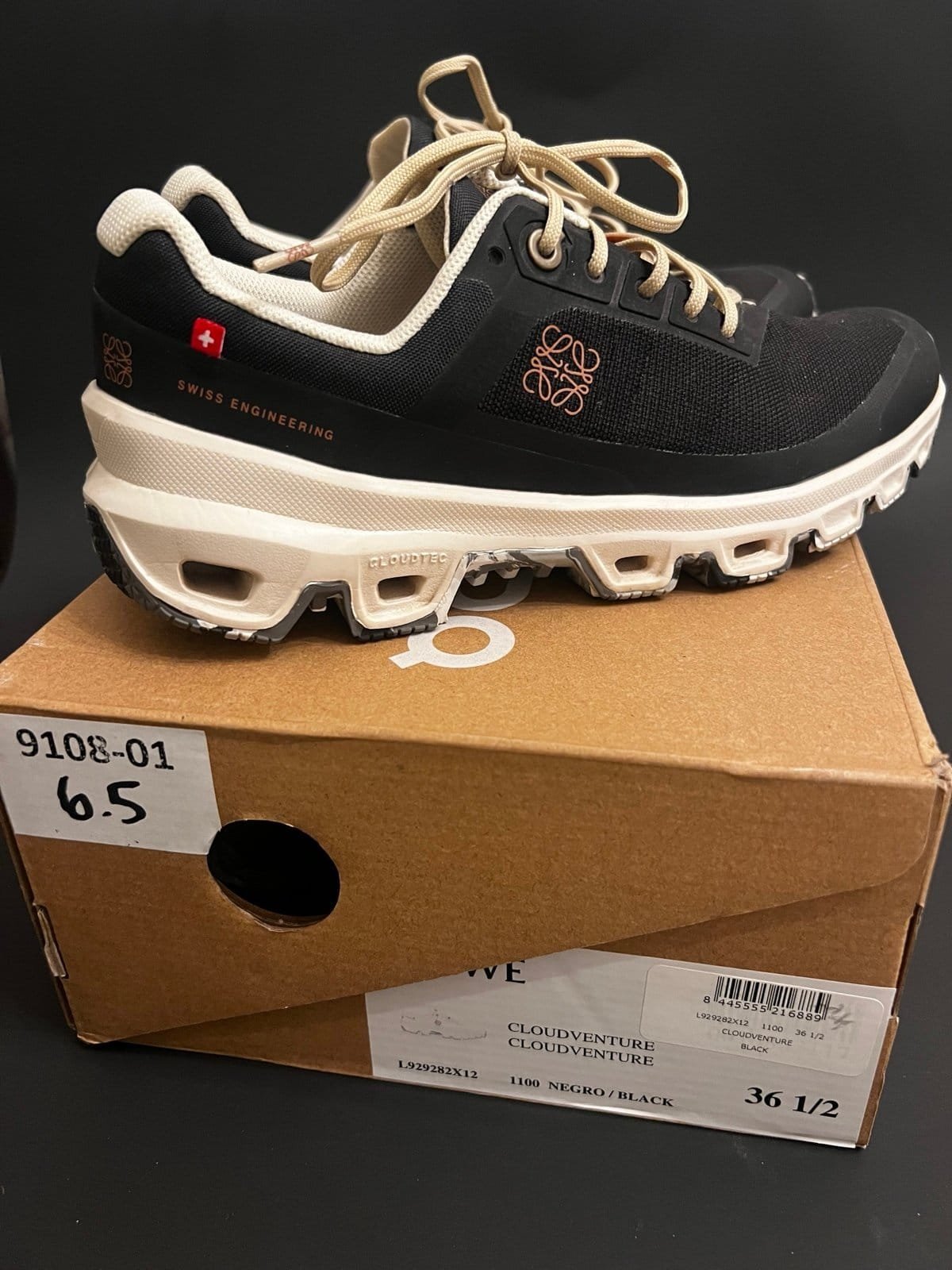 _*Loewe x On Cloudventure Black (With OG Box - Image 7