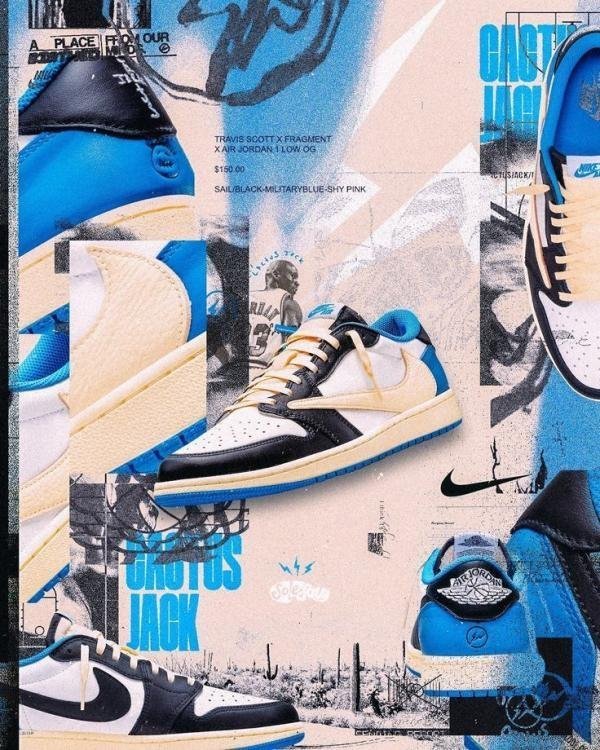 Fragment Design x Travis Scott x Air Jordan 1 Retro Low