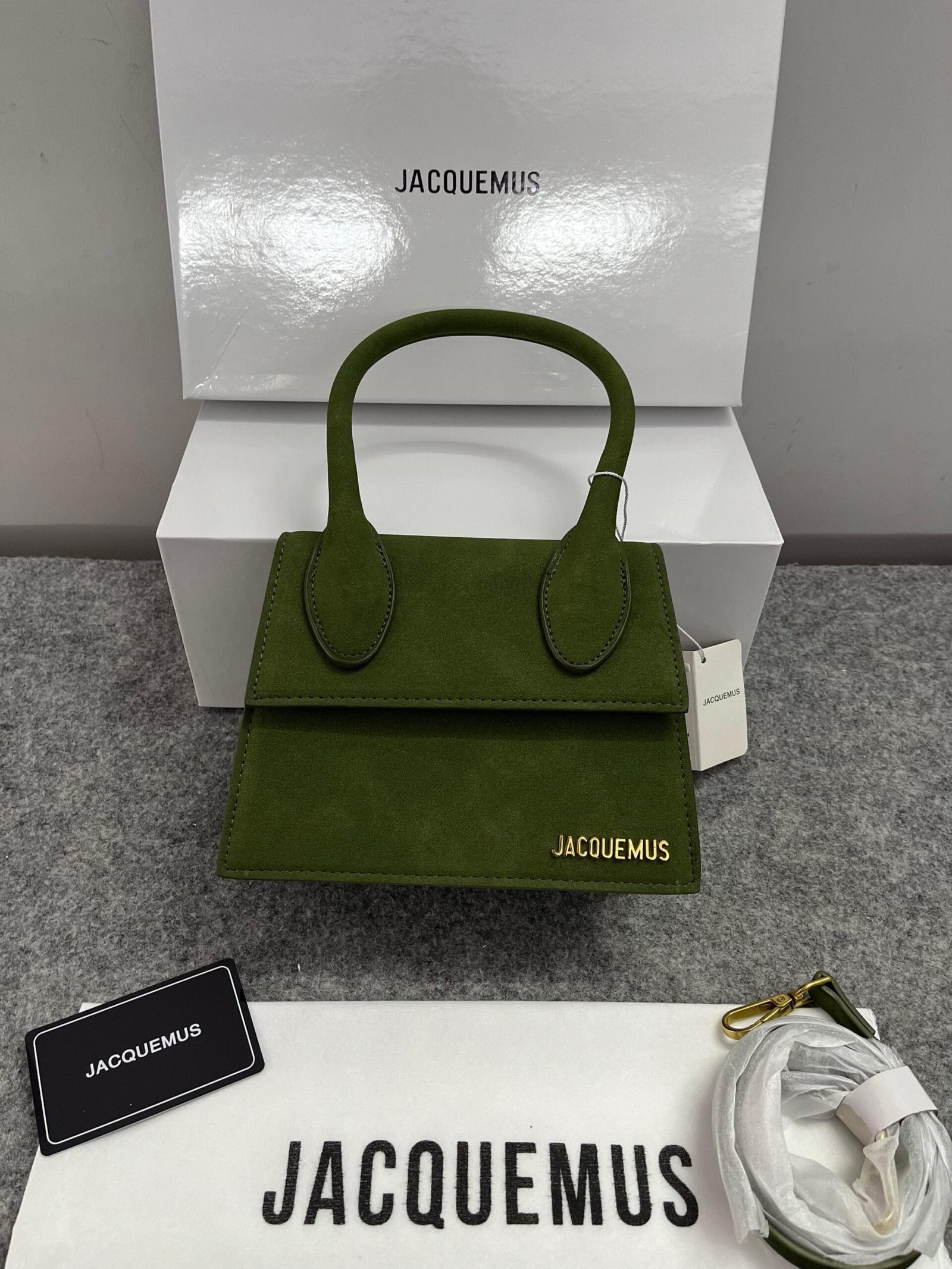 Jacquemus Chiquito Pink Suede With Sling Strap