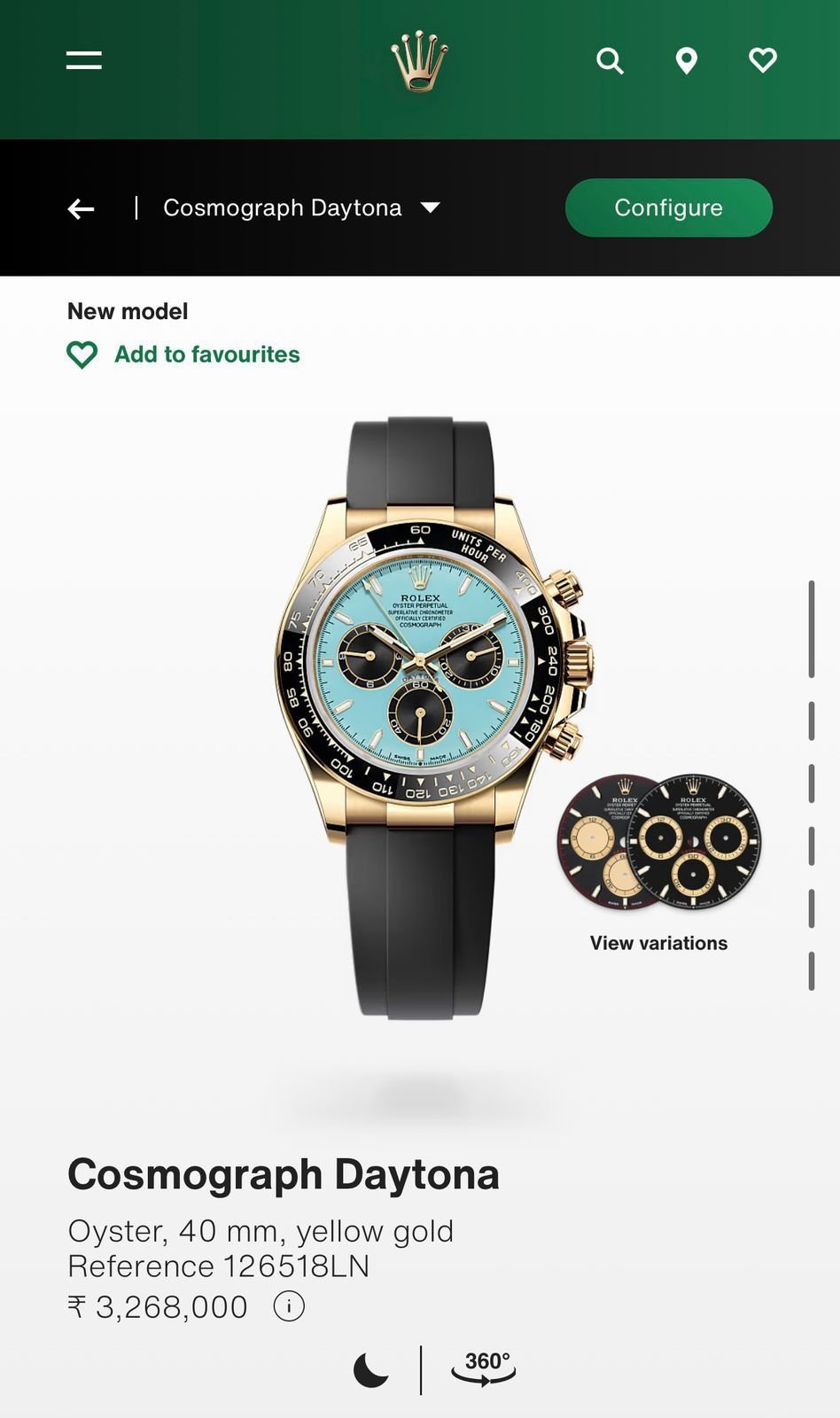 ROLEX DAYTONA CHOSMOGRAPH TIFFANY DAIL