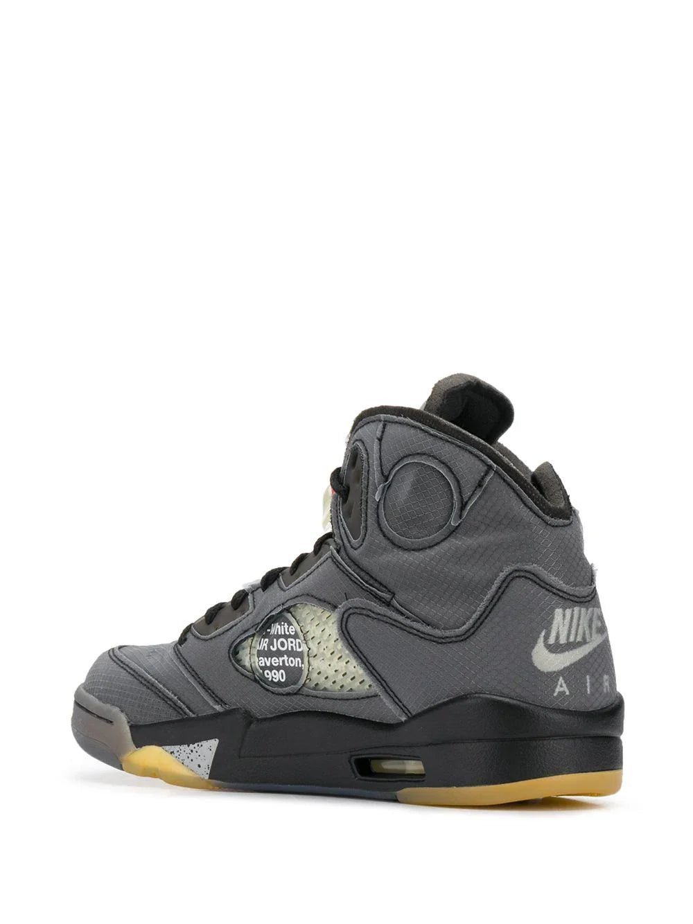 Jordan Retro 5 Off White Black Muslin Semi UA - Image 4