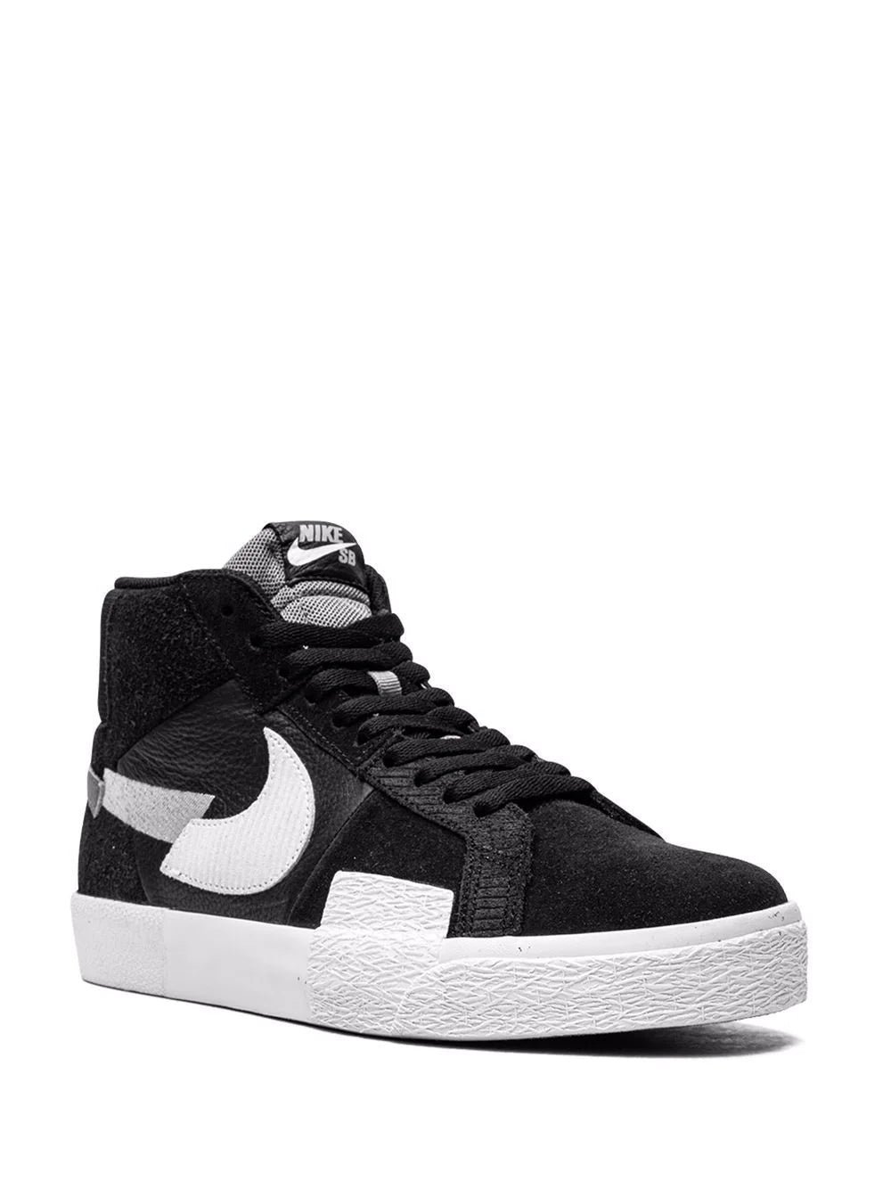 Nike Air Sb Blazer Mid Mosaic Black wolf grey white - Image 2