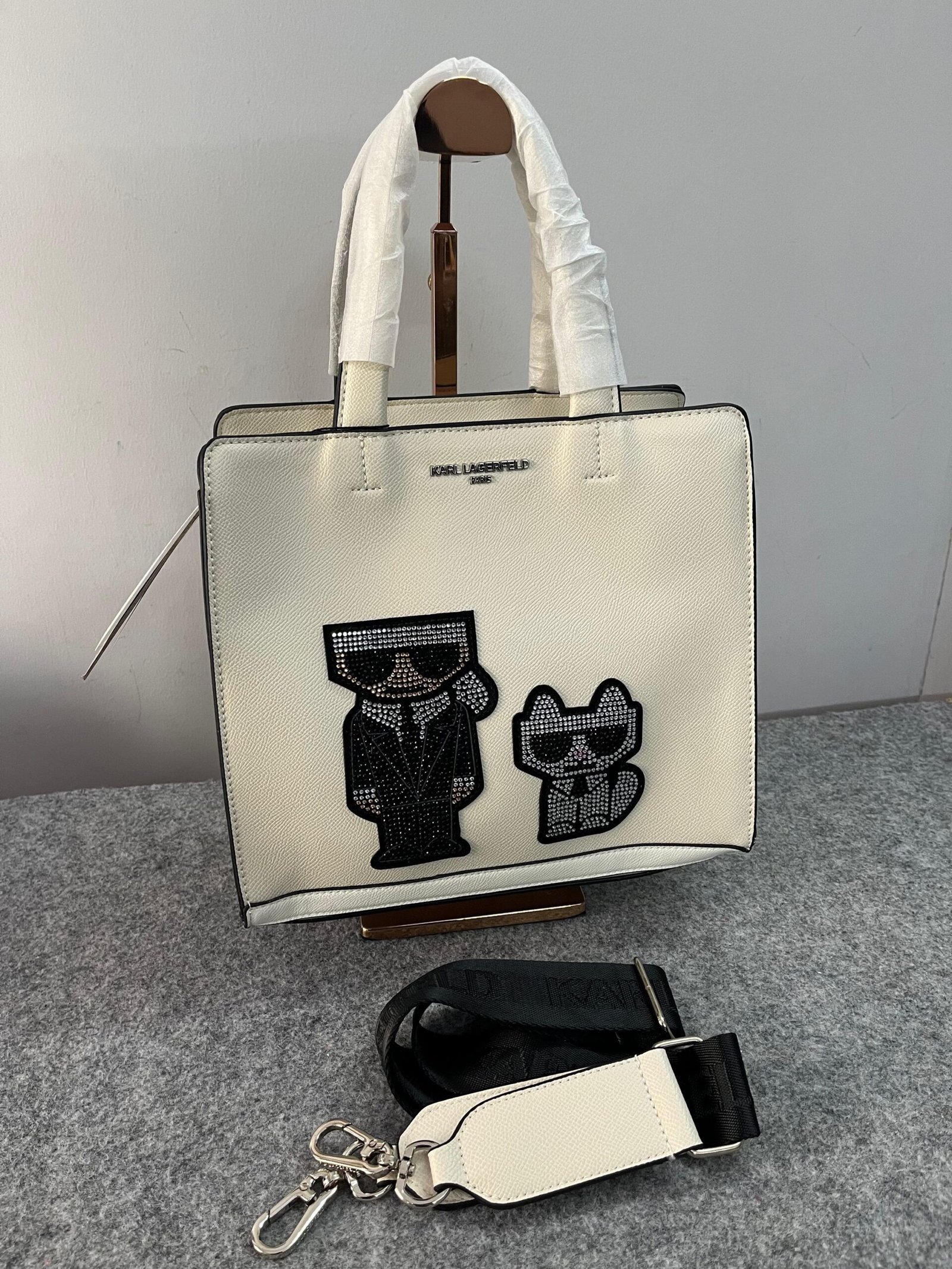 Karl Lagerfeld Maybelle White Crossbody Bag Satchel