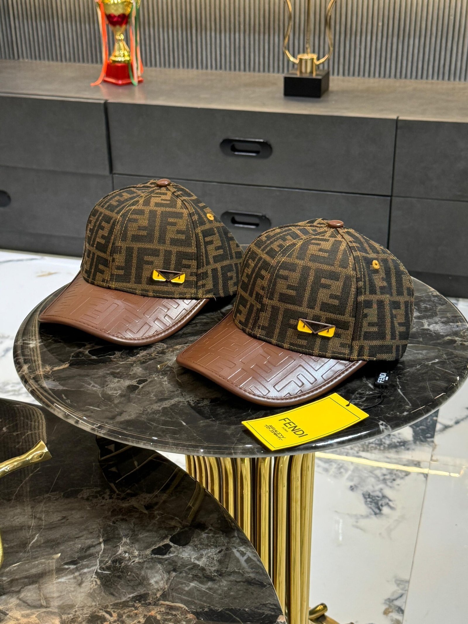 Fendi Eye Leather Cap