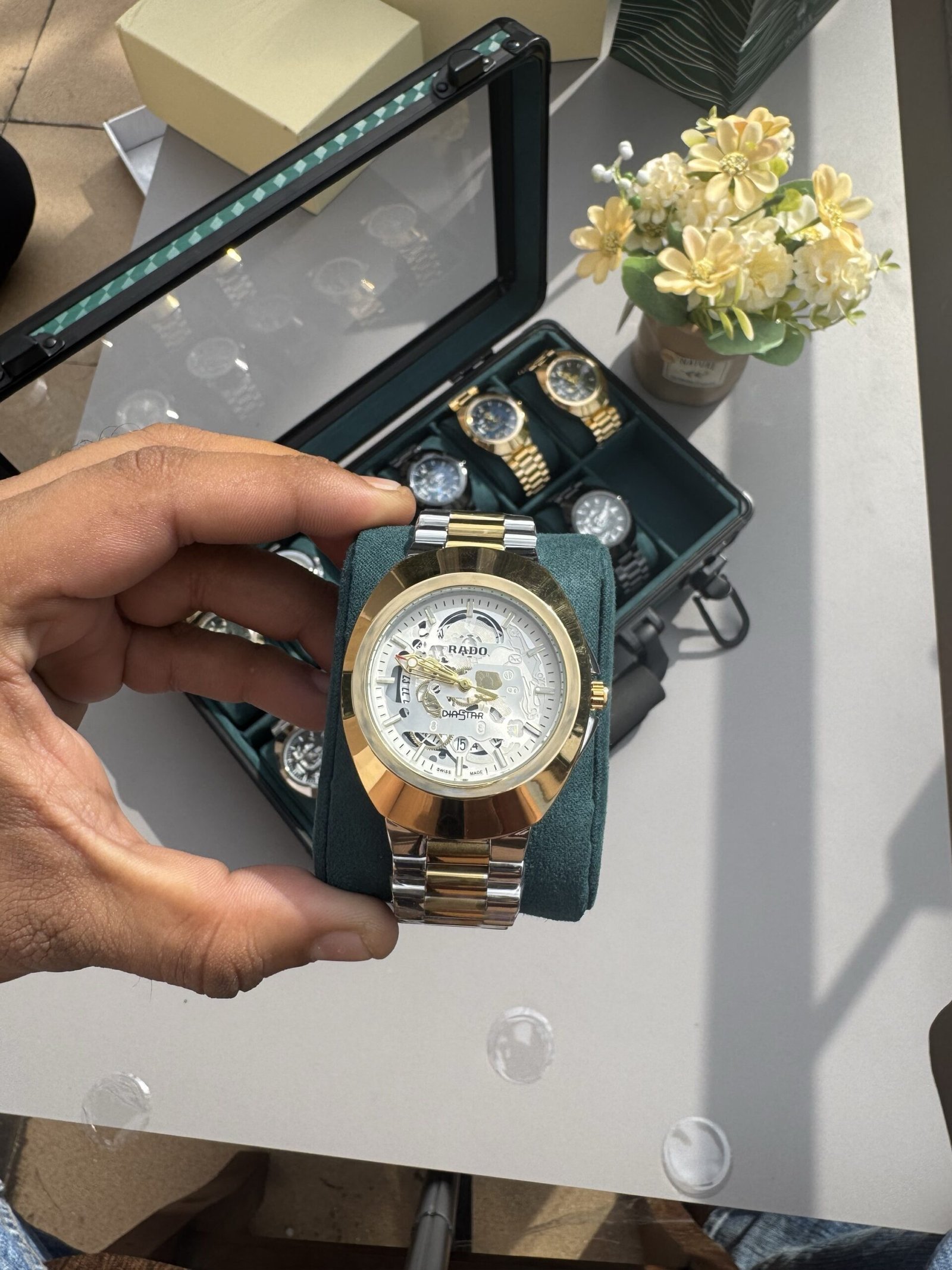 Rado diastar gold and white