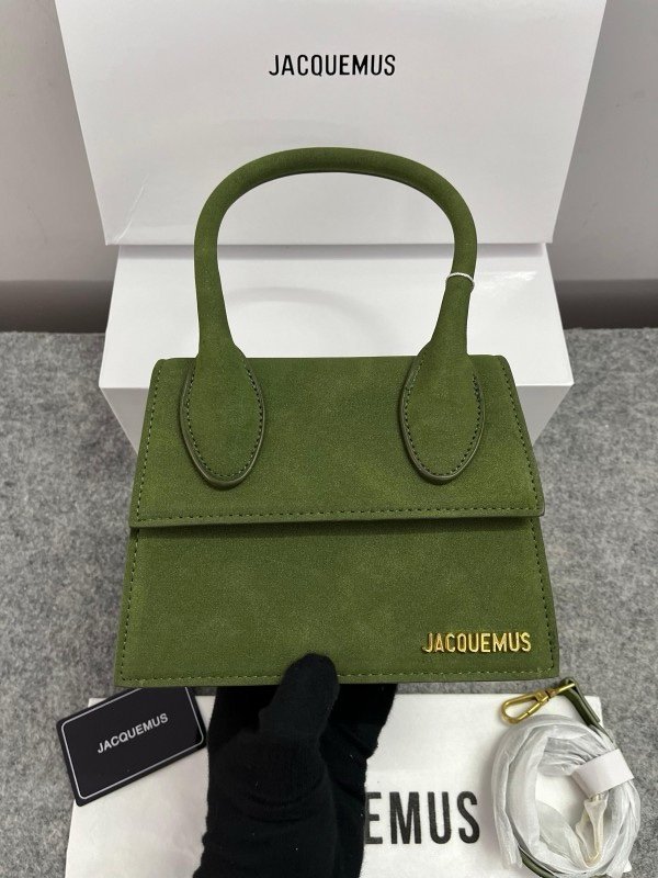 Jacquemus Chiquito Cement Suede With Sling Strap OG Box & Dust Bag (6829-1 Frosted Cement)