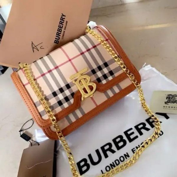 Burberry monogram tb logo bag with og box