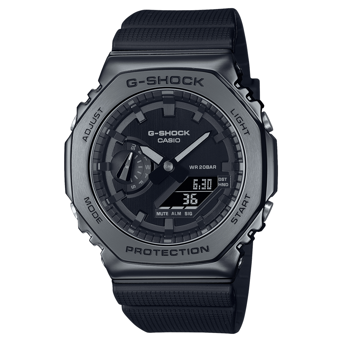 CASIO G-Shock Analog-Digital Quartz Watch for Men - Black Dial with Black Resin Strap (G1371)