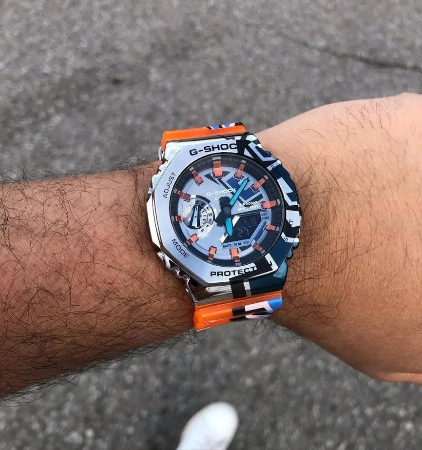 Casio G-Shock GM-2100 Street Spirit Unisex Watch Orange Strap